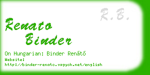 renato binder business card